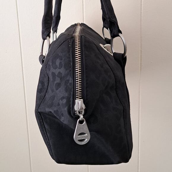 BAGGALLINI Sienna Satchel Bag in Black Cheetah - Picture 4 of 9